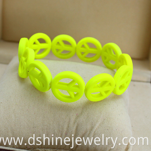 Peace Resin Bracelet Bangles Jewelry